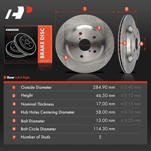 A-Premium 12.44 inch (316mm) Front Vented Disc Brake Rotors Compatible with Select Subaru Models - Forester 2019-2021, WRX 2022, 2-PC Set in Saudi Arabia