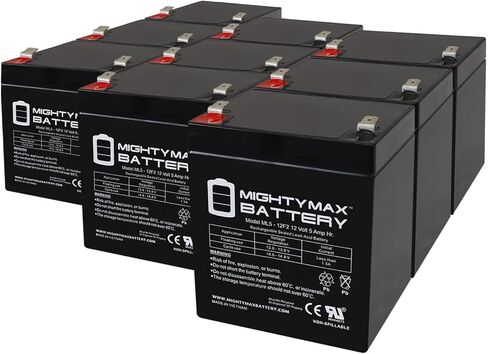 Mighty Max Battery ML5-12F2-12 Volt 5 AH, F2 Terminal, Rechargeable SLA AGM Battery in Kuwait