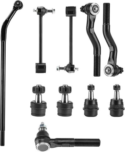 10pc Front Rear Suspension Kit Fit for Jeep Wrangler 2007-2017 Wrangler JK 2018 with Tie Rods Stabilizer/Sway Bars End Link Upper Lower Ball Joints DS300005 ES3624 ES800594 ES800593 in Saudi Arabia