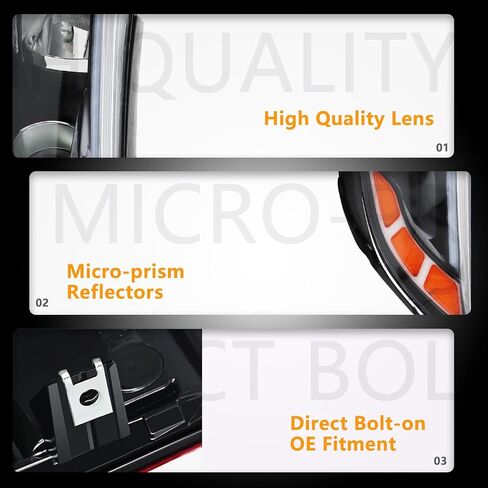 مجموعة المصابيح الأمامية لعام 2014 2015 Optima ، Massenger & Driver Side Halogen مصابيح أمامية مع عدسة واضحة العاكس الأسود العنبر ، زوج واحد in Kuwait