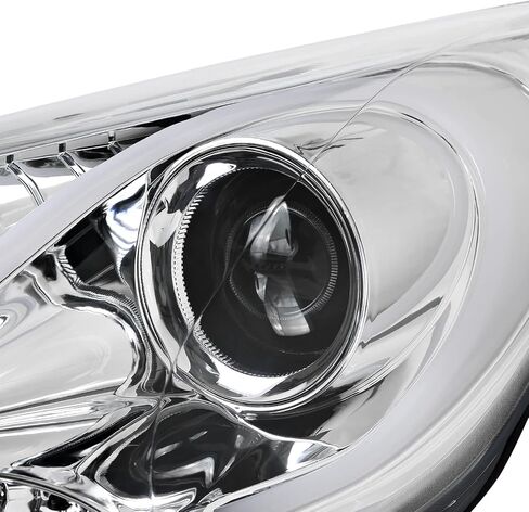 توليف المواصفات D الدخان الأسود اللامع المصابيح الأمامية مع إشارات LED متسلسلة متوافقة مع 2012-2017 Hyundai Veloster ، مجموعة مصابيح الأمامية اليمنى + الأيسر. in Kuwait
