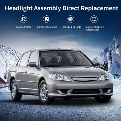 AutoSaver88 LED DRL Projector المصابيح الأمامية مجموعة متوافقة مع 2016-2021 Civic Presection Presect in Saudi Arabia