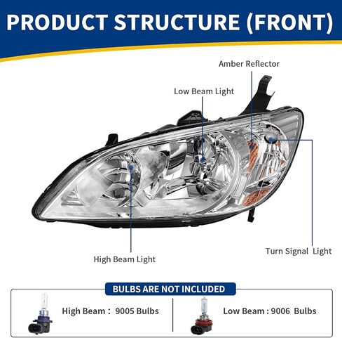 AutoSaver88 LED DRL Projector المصابيح الأمامية مجموعة متوافقة مع 2016-2021 Civic Presection Presect in Saudi Arabia