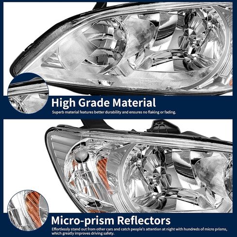 AutoSaver88 LED DRL Projector المصابيح الأمامية مجموعة متوافقة مع 2016-2021 Civic Presection Presect in Saudi Arabia