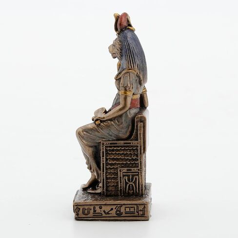 Veronese Design 3 3/8 بوصة Sekhmet الإلهة المصرية من راتنجات الحرب المصغرة المطلية باليد المطلية in Saudi Arabia