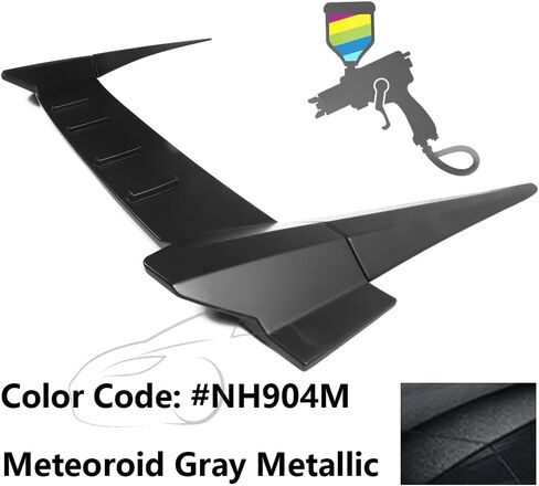 Ikon Motorsports ، مفسد سقف النافذة الخلفية متوافق مع 2022-2025 Honda Civic 11th Gen 4-Door Sedan ، النوع R Painted #NH904M Meteoroid Gray Metallic ABS Top Roofline Hindshield Visor Wing Wing in Kuwait