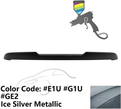 Ikon Motorsports ، Trunk Spoiler متوافق مع 2022-2025 Subaru WRX ، Trunk Duck Duck Lid Wing Lip V style ABS Painted #E1U G1U GE2 ICE Silver Metallic ، 2023 in Kuwait
