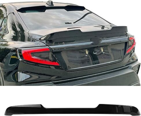 Ikon Motorsports ، Trunk Spoiler متوافق مع 2022-2025 Subaru WRX ، Trunk Duck Duck Lid Wing Lip V style ABS Painted #E1U G1U GE2 ICE Silver Metallic ، 2023 in Kuwait
