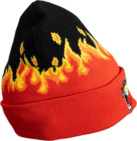 Mad Engine Chester Cheetos Beanie Hat Fire Breather Pom Winter Cuffed Beanies in Saudi Arabia