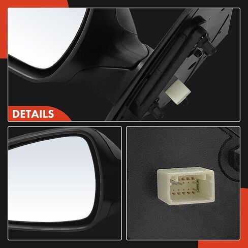 A -Premium Side Power Power Mirror - متوافقة مع Hyundai Elantra GT 2013 2014 2015 2015 2017 - يدوي قابلة للطي أسود خارجي خلفي مرآة in Saudi Arabia