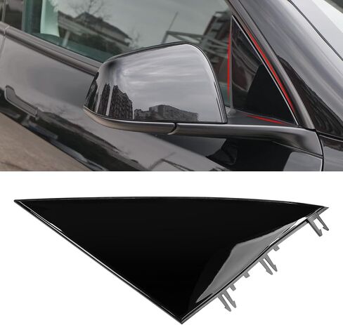 Jaronx متوافق مع Tesla Mirror Triangle Cover Model 3 2017-2024 ، 1130655-00-D Model 3 Driver Side Mirror Triangle trim ، trim a-pillar thebique triangle trivin in Kuwait