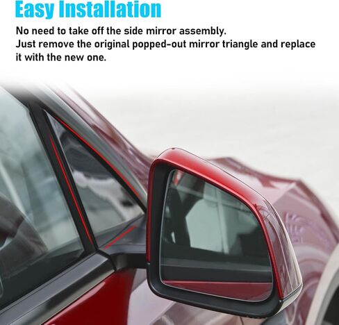 Jaronx متوافق مع Tesla Mirror Triangle Cover Model 3 2017-2024 ، 1130655-00-D Model 3 Driver Side Mirror Triangle trim ، trim a-pillar thebique triangle trivin in Kuwait