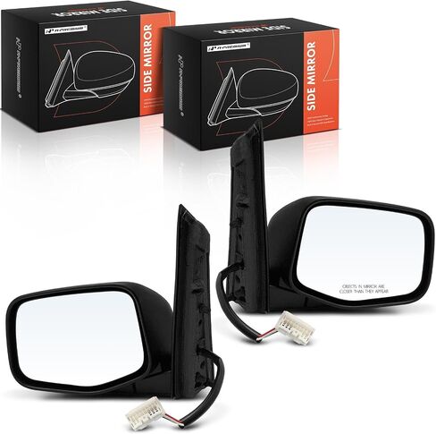 A-Premium Pair (2) Driver and Passenger Side Power Door Mirror Compatible with Honda Odyssey 2011 2012 2013 - Non-Heated Manual Folding Black Outside Rear View Mirror - Replace# 76200TK8A01 in Saudi Arabia