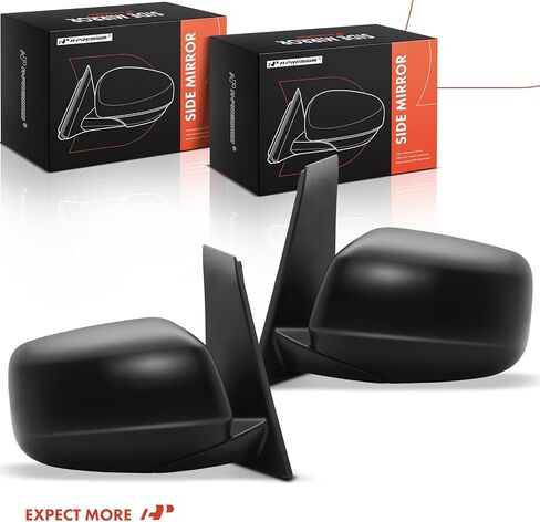 A-Premium Pair (2) Driver and Passenger Side Power Door Mirror Compatible with Honda Odyssey 2011 2012 2013 - Non-Heated Manual Folding Black Outside Rear View Mirror - Replace# 76200TK8A01 in Saudi Arabia