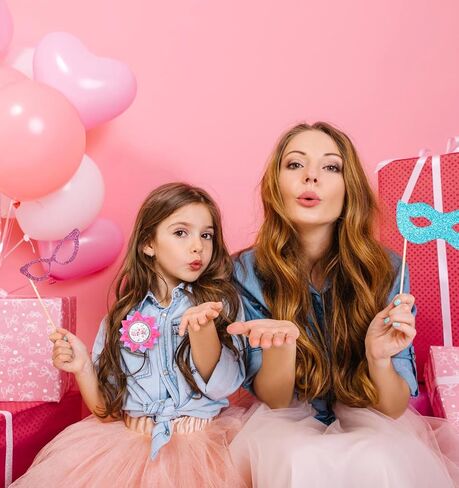 Happy Birthday Button - Birthday Girl Button Handmade Grosgrain Ribbon Party Favors for Girls & Women, Hot Pink & Purple Date of Birth Decorations with Charm in Kuwait