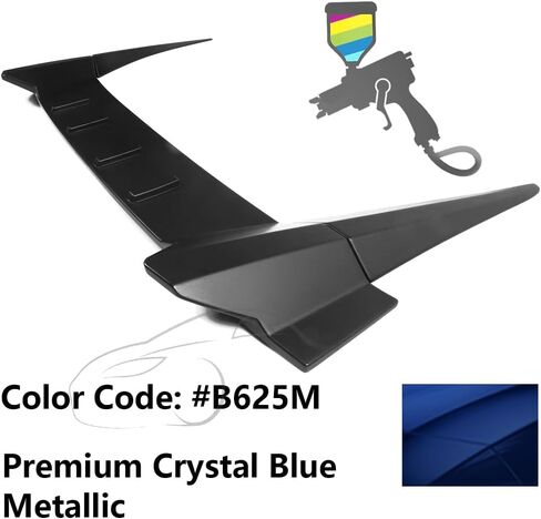 Ikon Motorsports ، مفسد سقف النافذة الخلفية متوافق مع 2022-2025 Honda Civic 11th Gen 4-Door Sedan ، النوع R Painted #NH904M Meteoroid Gray Metallic ABS Top Roofline Hindshield Visor Wing Wing in Kuwait