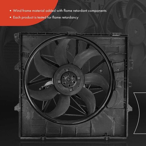 A-Premium Engine Radiator Cooling Fan Assembly with Brushless Motor Compatible with BMW F25 Series X3 2011 2012, 3.0L in Saudi Arabia
