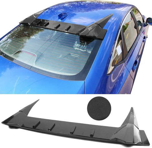 Ikon Motorsports ، مفسد سقف النافذة الخلفية متوافق مع 2022-2025 Honda Civic 11th Gen 4-Door Sedan ، النوع R Painted #NH904M Meteoroid Gray Metallic ABS Top Roofline Hindshield Visor Wing Wing in Kuwait