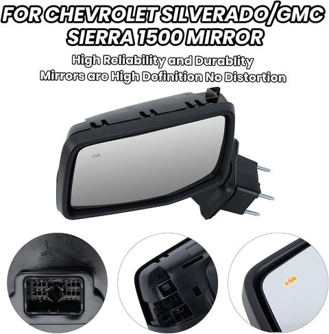 Driver Left Side Door Mirror for Chevrolet Silverado 1500 /GMC Sierra 1500 with Power and Heated Glass in Saudi Arabia