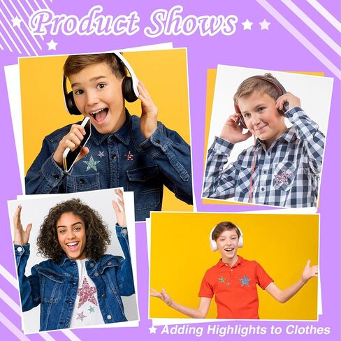 TORC 32Pcs Star Appliques Iron on Patches for Hats, Jeans, Clothing, Shirts, Iron on Glitter Star Applique, Rhinestone Stars Iron on Patches for DIY Crafts (Silver, Mixed Size) in Kuwait