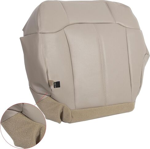 HeCasa Driver Bottom Cover Cover Cover Leather Leather Tan متوافق مع 1999-2002 Chevy Tahoe/Suburban 1500 & 2500 (LT LS Z71) in Saudi Arabia
