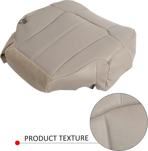 HeCasa Driver Bottom Cover Cover Cover Leather Leather Tan متوافق مع 1999-2002 Chevy Tahoe/Suburban 1500 & 2500 (LT LS Z71) in Saudi Arabia