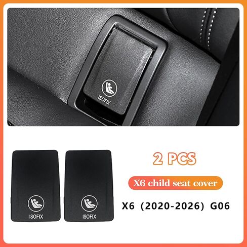 استبدال غطاء مرساة مقعد الطفل الخلفي لـ BMW X6 G06 حزام الأمان Isofix Cap 2020-2026 Black 52207939540 52207948756 2pcs in Kuwait