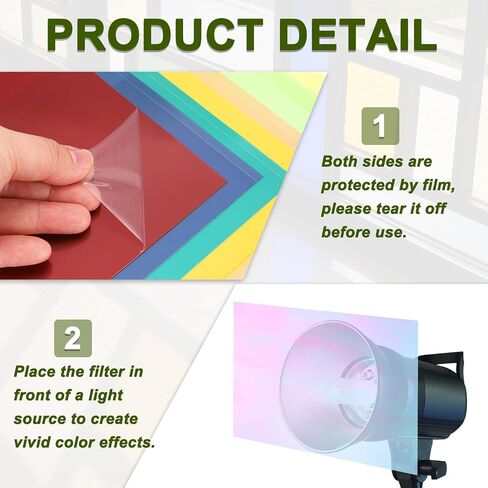 meccanixity 5 pcs ellains plastic colored ، A3 A3 Amber Film Correction Correction Light Filter مقاومة للماء 16.5 × 11.7 بوصة للحرف اليدوية DIY ، إضاءة LED ، الصورة (الأزرق) in Kuwait