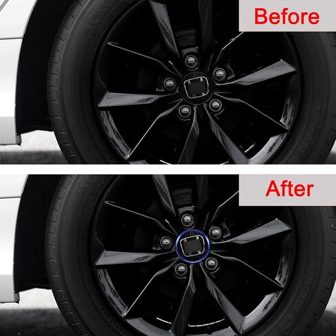 تومال 4PCS Center Center Central Caps Trim متوافق مع Honda Accord Civic CRV-V 2016 2017 2018 2019 2020 2021 حلقات محور سيارة ألومنيوم سبيكة COP in Saudi Arabia