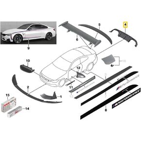 Genuine OEM Tail Light Diffuser For BMW M3 F80 51192350697 in Saudi Arabia