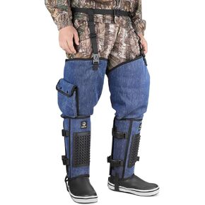 Kalkal Snake Gaiters, 1200D Waterproof Snake Chaps Snake Bite Protection for Ankle to Thigh, Snake Proof Gaiters Snake Guards with Adjustable Size for Men Women in Kuwait