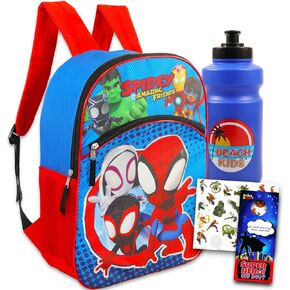 Spidey and His Amazing Friends Backpack Set - Bundle with 16" Spidey and Friends School Bag Plus Water Bottle, Tattoos, More | Spiderman Backpack for Boys, Girls, Kids in Saudi Arabia