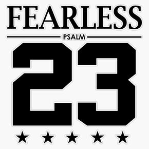 Fearless Psalm 23 - Christian Bible Scripture Verse Sticker Vinyl Bumper Sticker Decal Waterproof 5" in Saudi Arabia