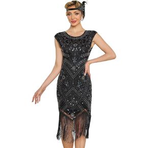1920s Flapper Dresses for Women Great Gatsby Dress Roaring 20s Costumes Sequin Harlem Nights Dress in Saudi Arabia