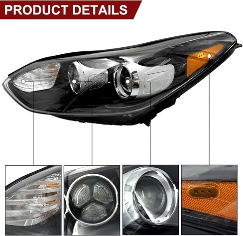 تجميع الأماكن الأمامية متوافقة مع 2017 2018 2019 2020 2021 Kia Sportage Halogen مع LED DRL (جانب الركاب الأيمن) in Kuwait