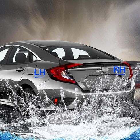 أضواء ذيل الفرامل لـ Honda Civic سيدان 2016 إلى 2021 - استبدال تجميع الخلفي الخلفي لـ 33550 -TBA -A01 و HO2804110 - مصباح الذيل للجانب الأيسر للسائق - مشمل المصابيح in Kuwait