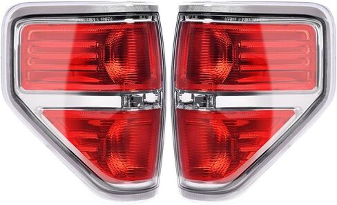 مجموعة أضواء ذيل PIT66 ، متوافقة مع Ford F150 2009 2010 2011 2012 2013 2014 تغطي مصابيح الفرامل الخلفية العدسة الخفيفة الحمراء اليسار واليمين تقليم Luz Trasera in Saudi Arabia