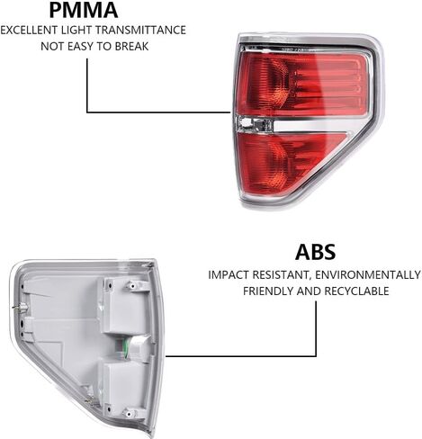 مجموعة أضواء ذيل PIT66 ، متوافقة مع Ford F150 2009 2010 2011 2012 2013 2014 تغطي مصابيح الفرامل الخلفية العدسة الخفيفة الحمراء اليسار واليمين تقليم Luz Trasera in Saudi Arabia