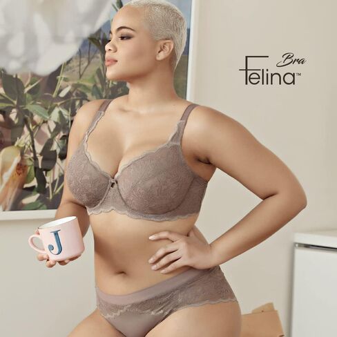 Felina - Paramour Peridot Lace Full Coverage Unlined Bra for Women in Saudi Arabia