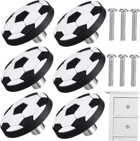 Artibetter كرة القدم مقبض مقبض للأطفال الوزراء Boy Boy Kid Dresser Knobs متينة وسهلة التثبيت in Saudi Arabia