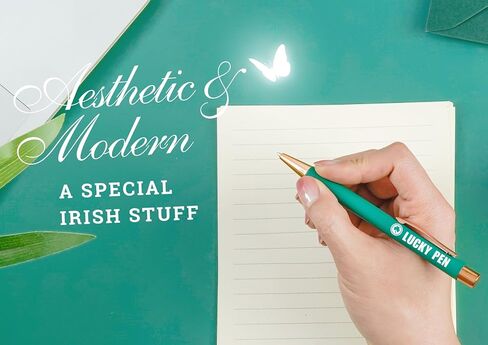 هدايا إينوبيتا الأيرلندية للنساء والرجال والمراهقين، مجموعة أقلام حبر جاف مكونة من 4 قطع، أشياء لاكي شامروك الأيرلندية للأصدقاء وزملاء العمل in Kuwait