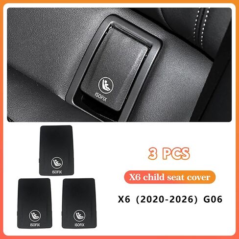 استبدال غطاء مرساة مقعد الطفل الخلفي لـ BMW X6 G06 حزام الأمان Isofix Cap 2020-2026 Black 52207939540 52207948756 2pcs in Kuwait