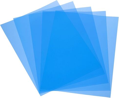 Meccanixity 5 PCS ألواح بلاستيكية ملونة ، A3 شفافة العنبر فيلم تصحيح تلوين هلام مرشح مصباح ماء 16.5 × 11.7 بوصة للحرف اليدوية ، الإضاءة LED ، الصورة (أصفر) in Kuwait