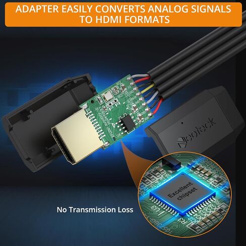 Neoteck Wii إلى محول HDMI 1080p 5ft/150 سم المدمج في محول HDMI للتلفزيون ، والتوصيل والتشغيل متوافق مع Wii U ، و HDTV ، و Monitor-White in Kuwait
