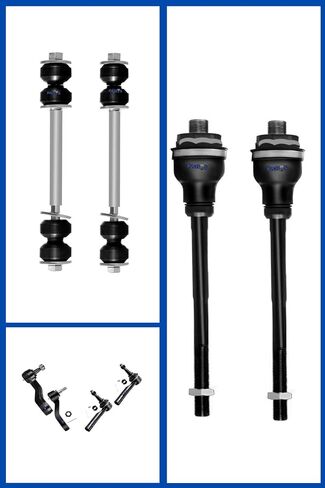 PARTSW-8PCS مجموعة التعليق الأمامي-1 ذراع التوجيه التوجيه 1 Pitman ARM 4 RODS INNER OUTER TIE BAR 2 SWAYBAN FOR ESCALADE 02-06/AVALANCHE 02-06/Silverado 02-06/Suburban 1500 00-06/Tahoe 00-06/GMC 99-06 in Saudi Arabia