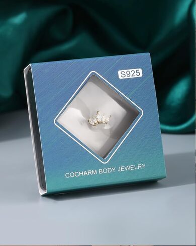 Cocharm 925 Sterling Silver Cartilage أقراط 18G Helix Conch Earrings Cartilage Stud Helix Helix Jewelry for Women in Saudi Arabia