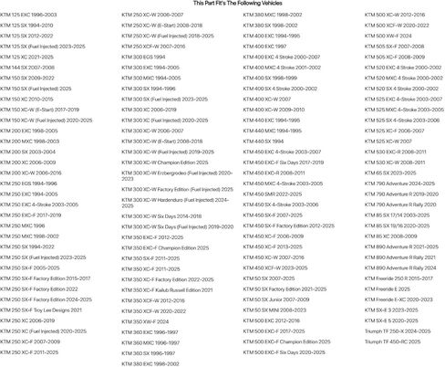 Sprocket Bolt and Nut Kit for KTM 85 SX 19/16 2020-2023 in Kuwait