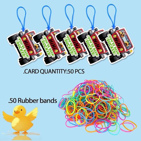 Duck Tags, You Have Been Ducked Card, DCUK Duck Tags, 50 Set Duck Ducking Game Card, Duck Tags with Hole and Rubber Bands, SUV Car Design (Duck Tags-Pink and Green) in Saudi Arabia