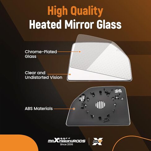 maXpeedingrods Power Heated Upper View Mirror Glass Replacement Passenger Side for Ford F-150 2015-2021 F-250 F-350 F-450 F-550 Super Duty 2017-2022 FL3Z17K707G FL3Z17K707D in Saudi Arabia