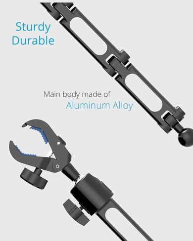 Upgrade Phone Holder for Your Car, for Magsafe Rear View Mirror Phone Holder - Aluminum Alloy Mount Multi-Angle Adjustment Rotatable and Retractable Compatible with All 4-7 Inch iPhone and Android in Kuwait